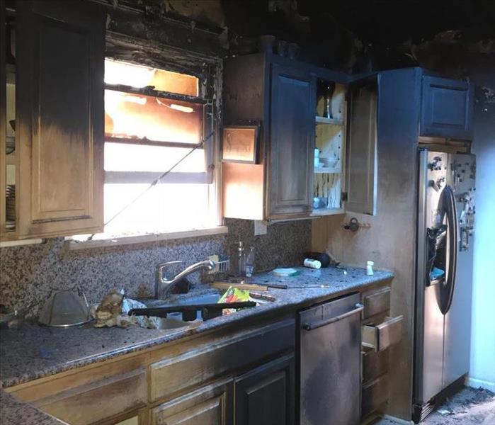 Kitchen fire before